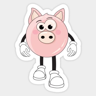 Groovy pig Sticker